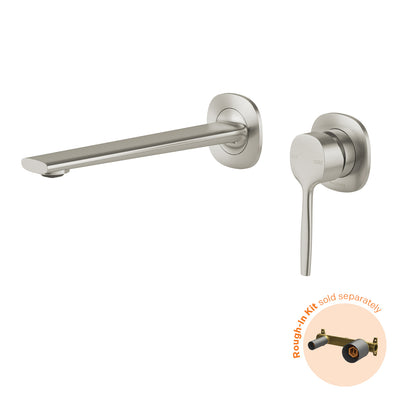 Phoenix Vask SwitchMix Wall Basin / Bath Mixer Set 200mm Fit-Off Kit, Brushed Nickel