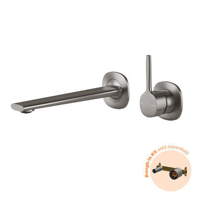 Phoenix Vask SwitchMix Wall Basin / Bath Mixer Set 200mm Pin Up Fit-Off Kit, Brushed Carbon