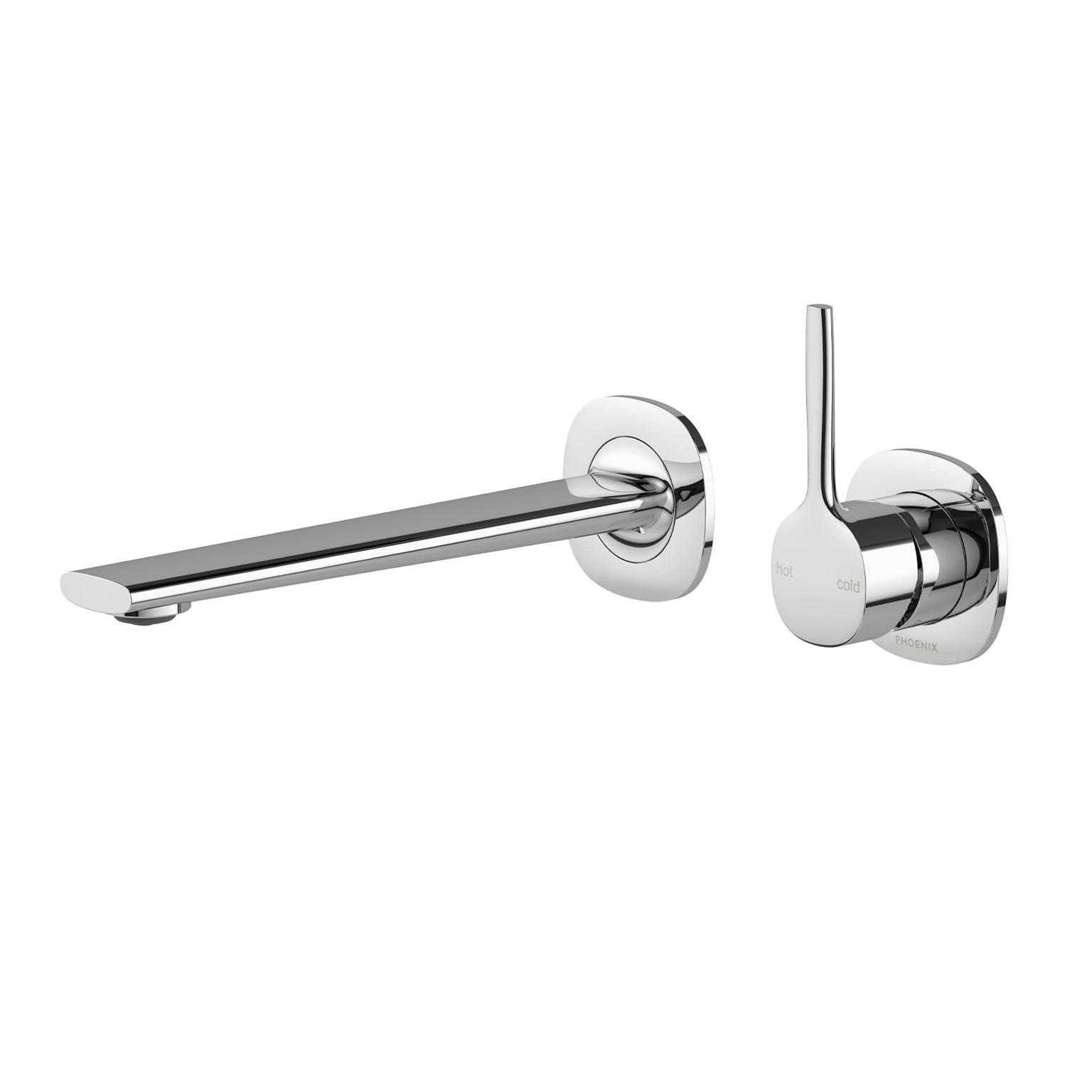 Phoenix Vask SwitchMix Wall Basin / Bath Mixer Set 200mm Pin Up, Chrome