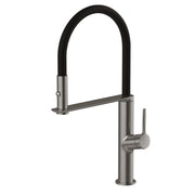 Phoenix Vask Flexible Hose Sink Mixer 200mm, Brushed Carbon