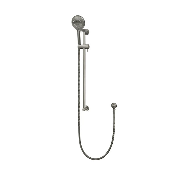 Meir Round Three Function Hand Shower on Rail Column, Shadow