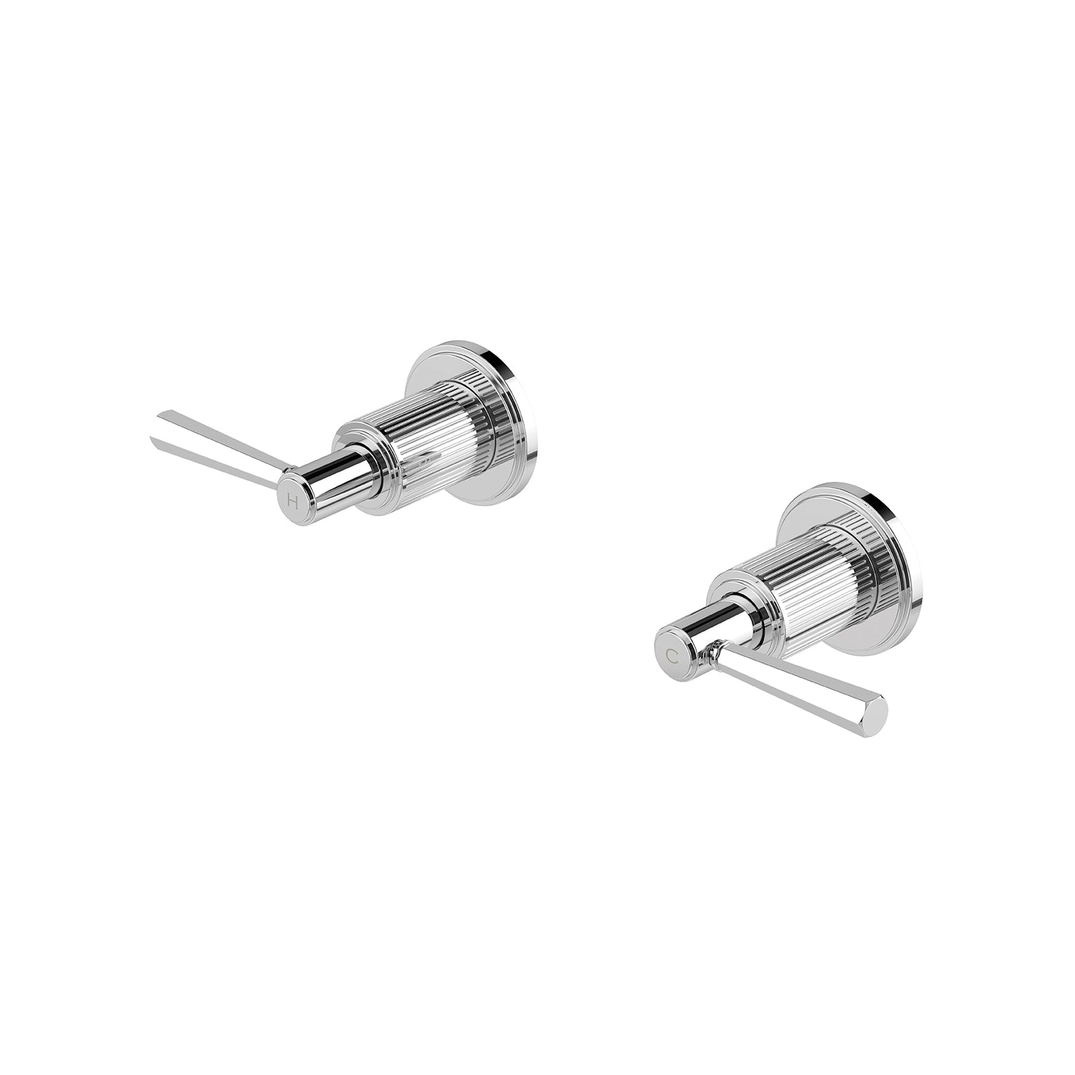 Phoenix Wiltern Wall Top Assemblies 15mm Extended Spindles, Chrome