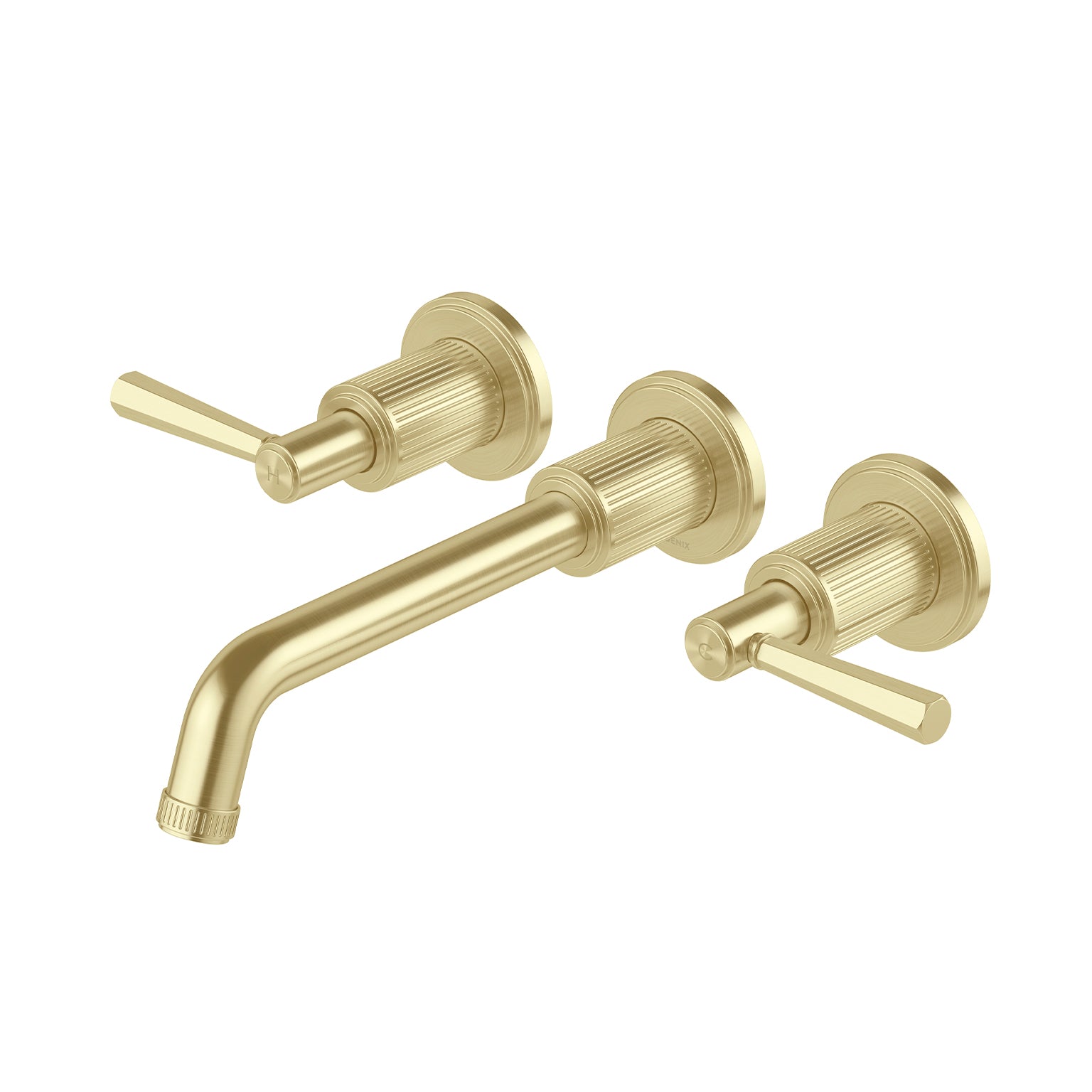 Phoenix Wiltern Wall Basin / Bath Tap Set 190mm, Brushed Carbon