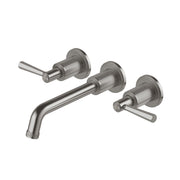 Phoenix Wiltern Wall Basin / Bath Tap Set 190mm, Brushed Carbon