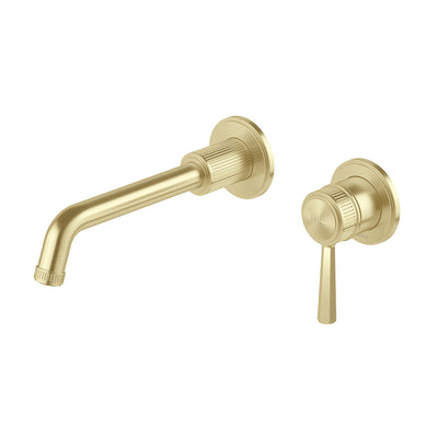 Phoenix Wiltern SwitchMix Wall Basin / Bath Mixer Set Fit-Off Kit 190mm, Brushed Gold