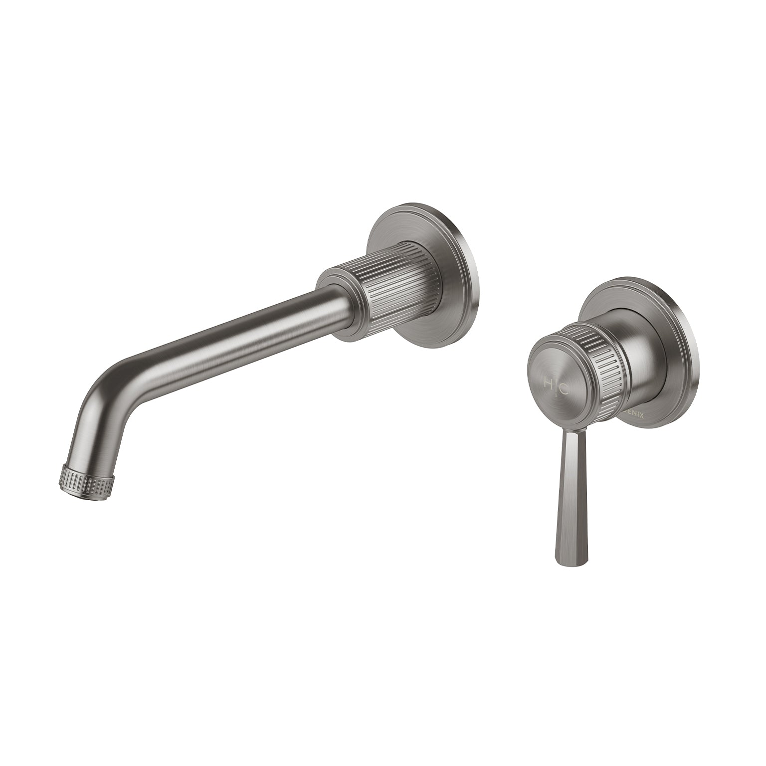Phoenix Wiltern SwitchMix Wall Basin / Bath Mixer Set Fit-Off Kit 190mm, Brushed Carbon