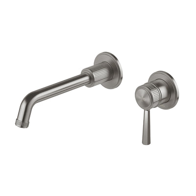 Phoenix Wiltern SwitchMix Wall Basin / Bath Mixer Set Fit-Off Kit 190mm, Brushed Carbon