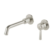 Phoenix Wiltern SwitchMix Wall Basin / Bath Mixer Set Fit-Off Kit 190mm, Brushed Nickel