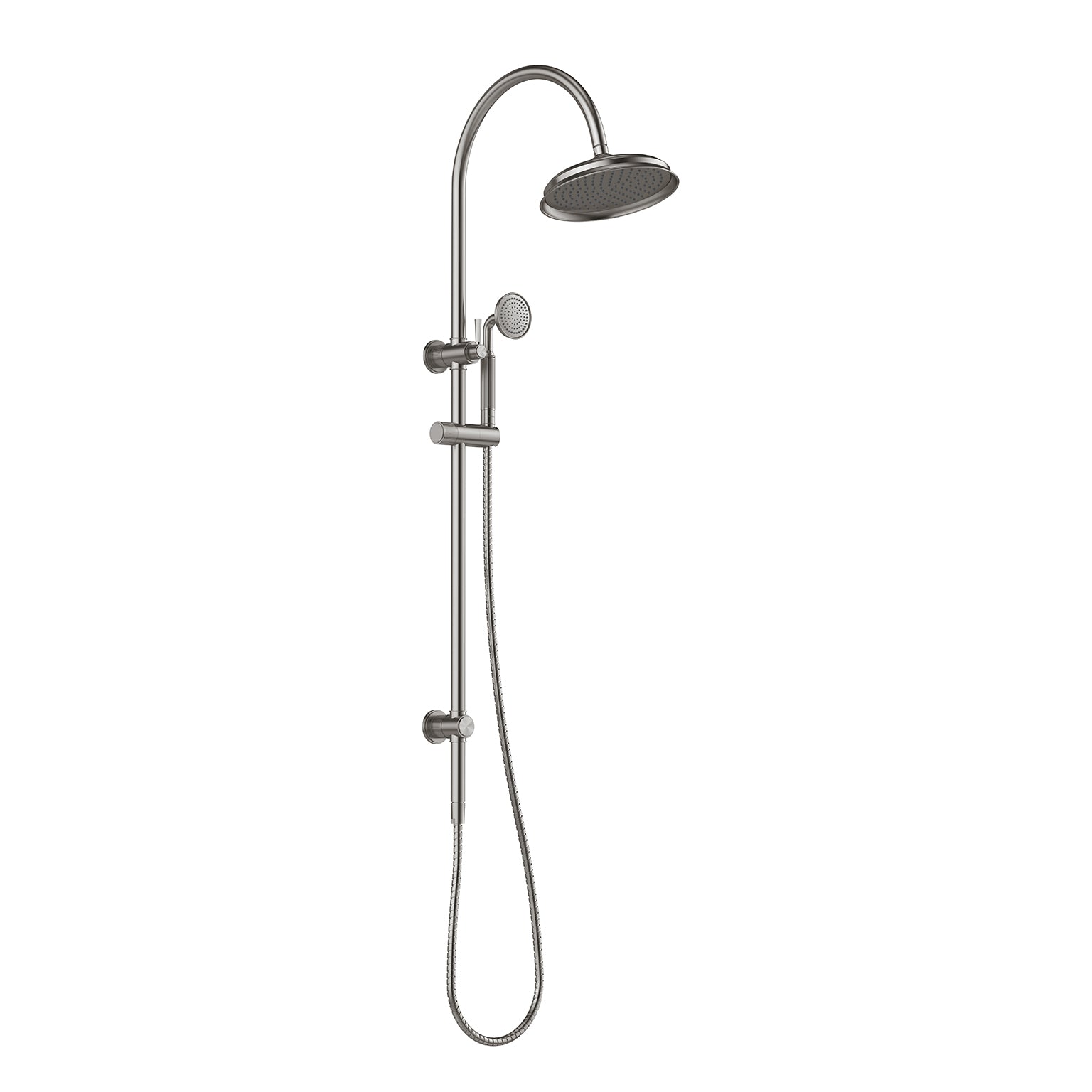 Phoenix Wiltern Twin Shower, Brushed Carbon