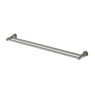 Phoenix Wiltern Double Towel Rail 800mm, Brushed Carbon