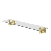 Phoenix Wiltern Glass Shelf 450mm, Brushed Gold