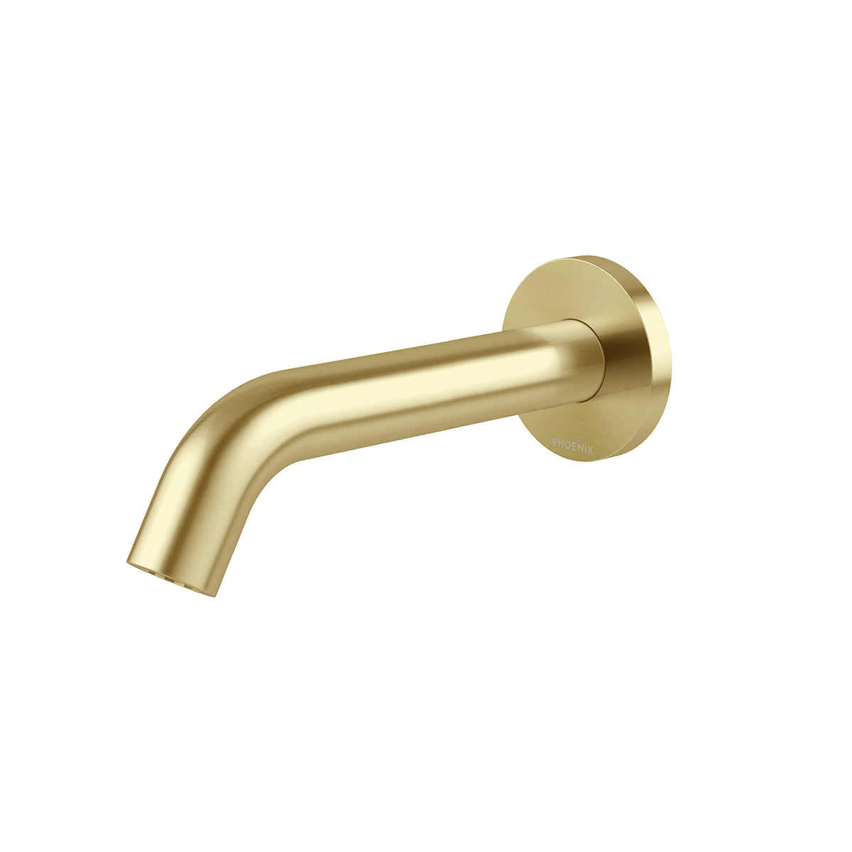 Phoenix Vivid MKII Wall Basin / Bath Outlet 160mm Curved - Lead Free, Brushed Gold