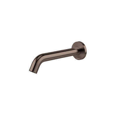Phoenix Vivid MKII Wall Basin/Bath Outlet 200mm Curved - Lead Free, Brushed Bronze