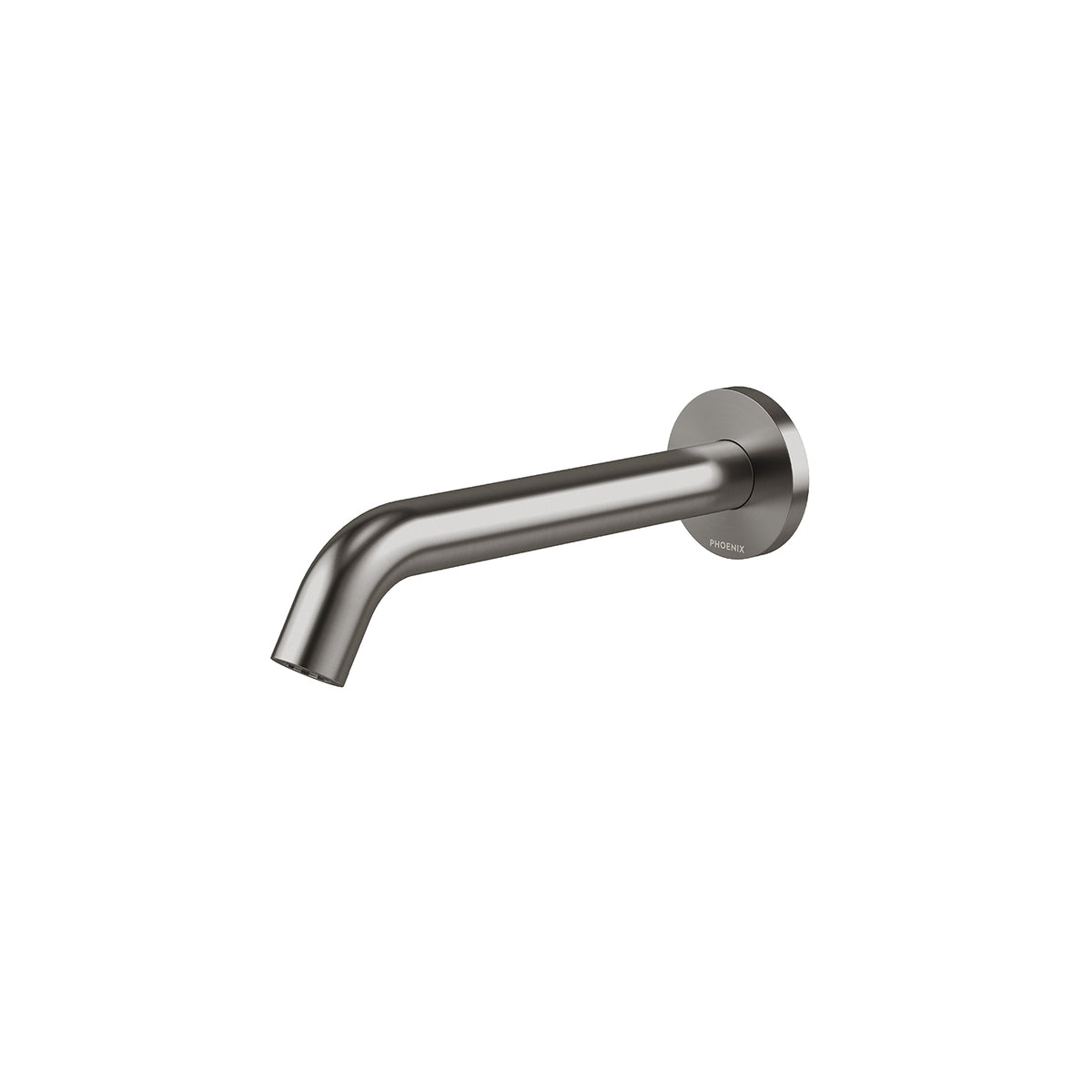 Phoenix Vivid MKII Wall Basin/Bath Outlet 200mm Curved - Lead Free, Brushed Carbon