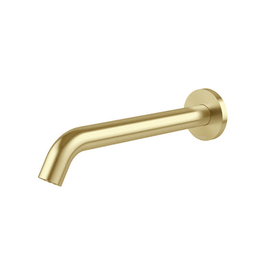 Phoenix Vivid MKII Wall Basin/Bath Outlet 240mm Curved - Lead Free, Brushed Gold