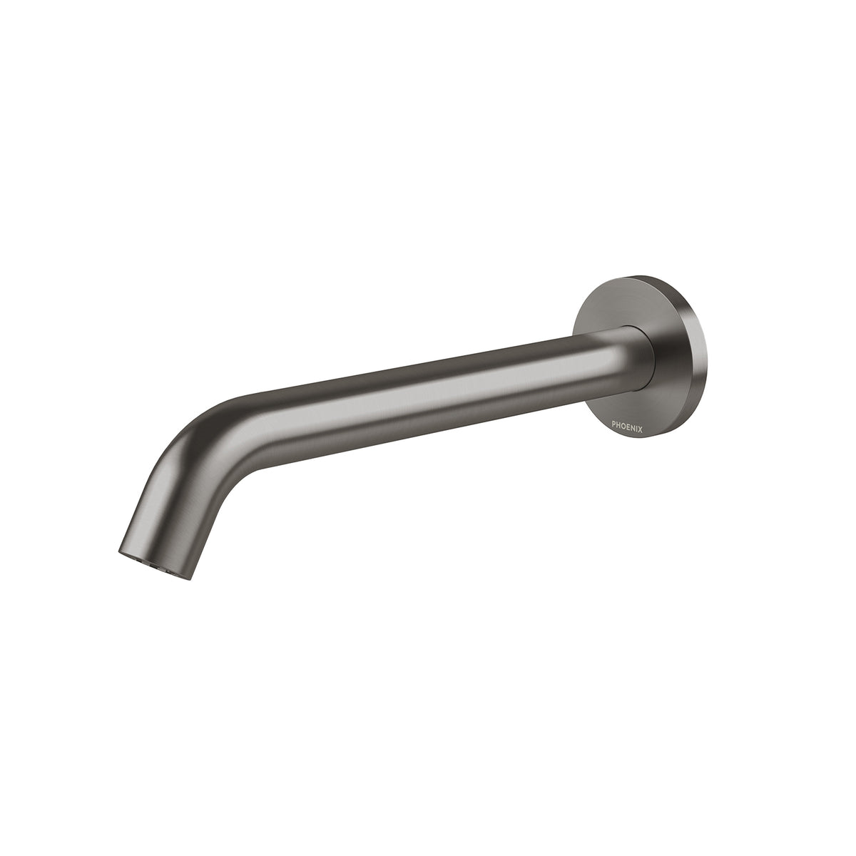 Phoenix Vivid MKII Wall Basin/Bath Outlet 240mm Curved - Lead Free, Brushed Carbon