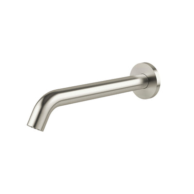 Phoenix Vivid MKII Wall Basin/Bath Outlet 240mm Curved - Lead Free, Brushed Nickel