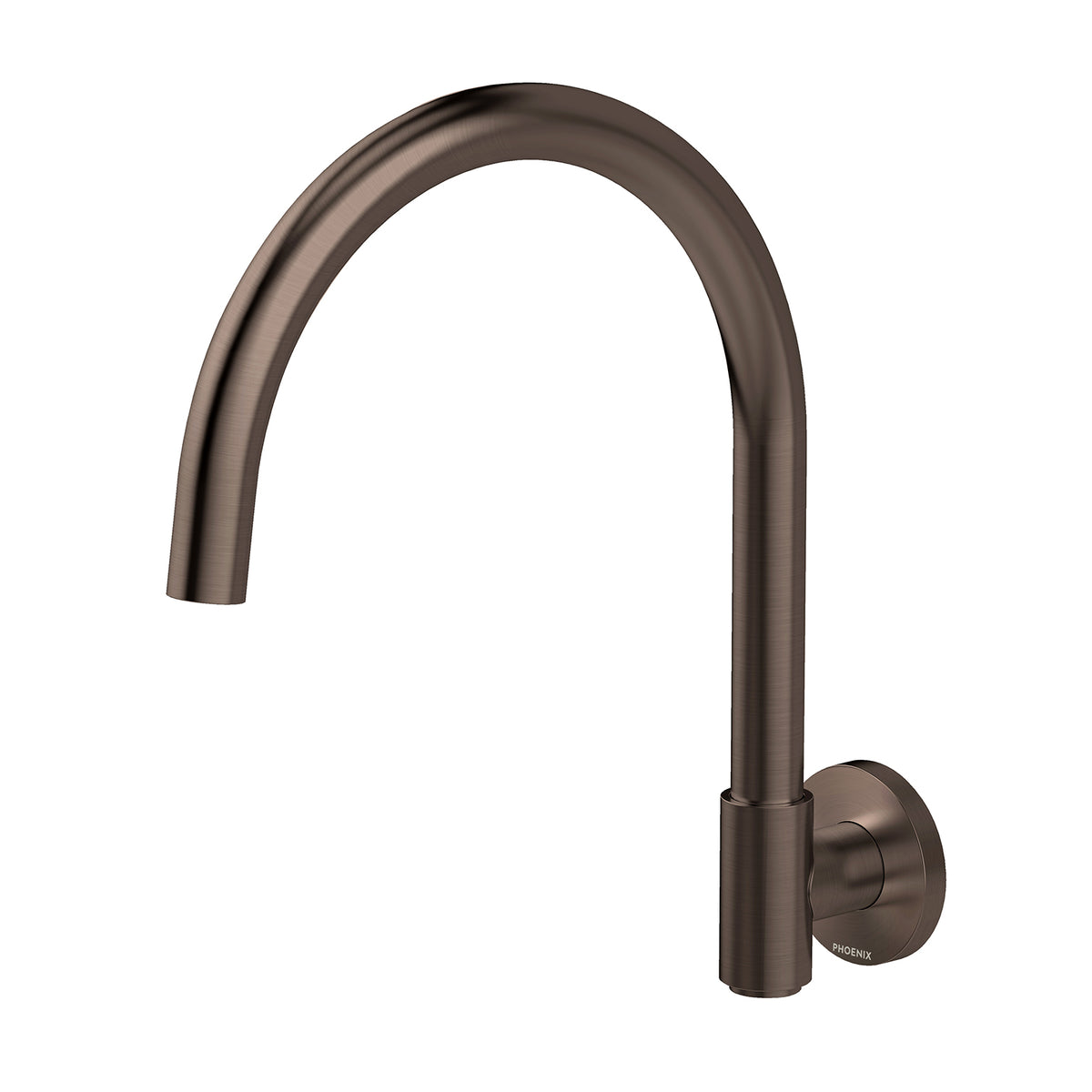 Phoenix Vivid MKII Wall Sink Outlet 200mm Gooseneck - Lead Free, Brushed Bronze