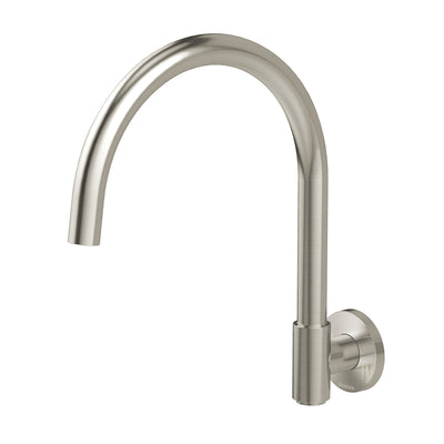 Phoenix Vivid MKII Wall Sink Outlet 200mm Gooseneck - Lead Free, Brushed Nickel