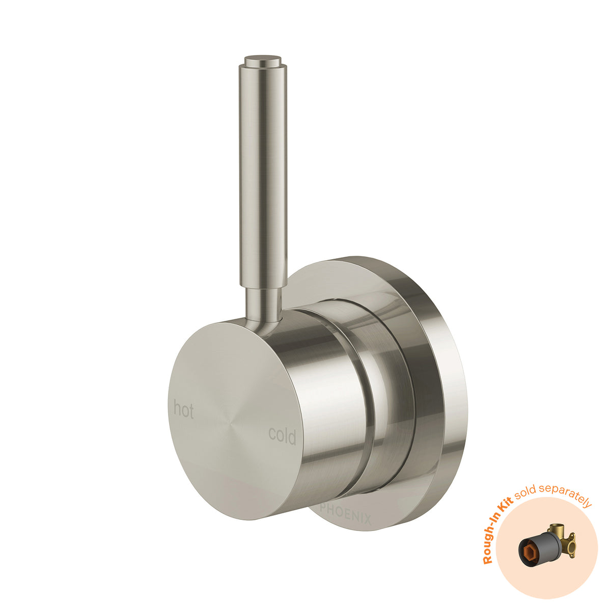 Phoenix Vivid MKII SwitchMix Shower / Wall Mixer Pin Up (Fit-Off Kit Only) - Lead Free, Brushed Nickel