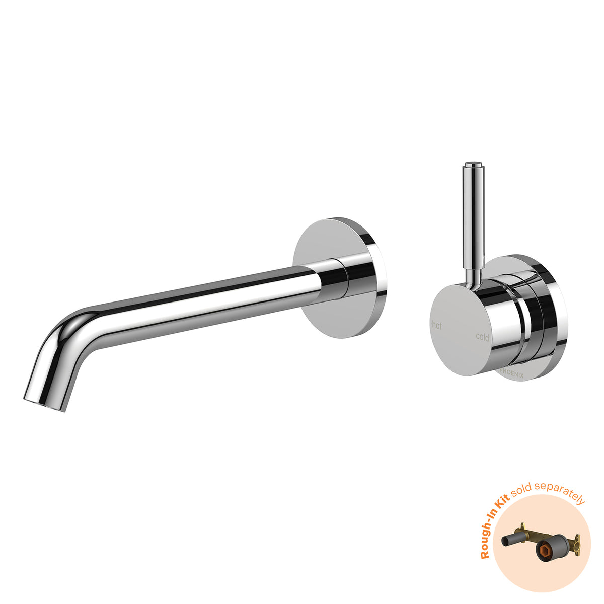 Phoenix Vivid MKII SwitchMix Wall Basin / Bath Mixer Set Pin Up (Fit-Off Kit Only) - Lead Free, Chrome