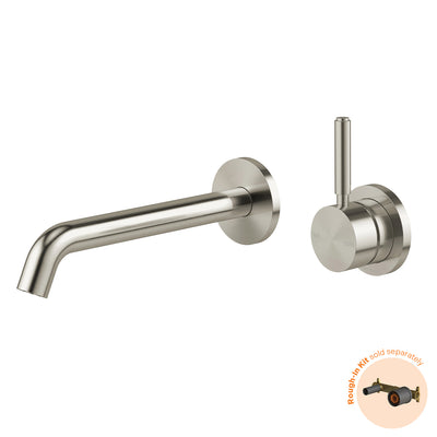 Phoenix Vivid MKII SwitchMix Wall Basin / Bath Mixer Set Pin Up (Fit-Off Kit Only) - Lead Free, Brushed Nickel