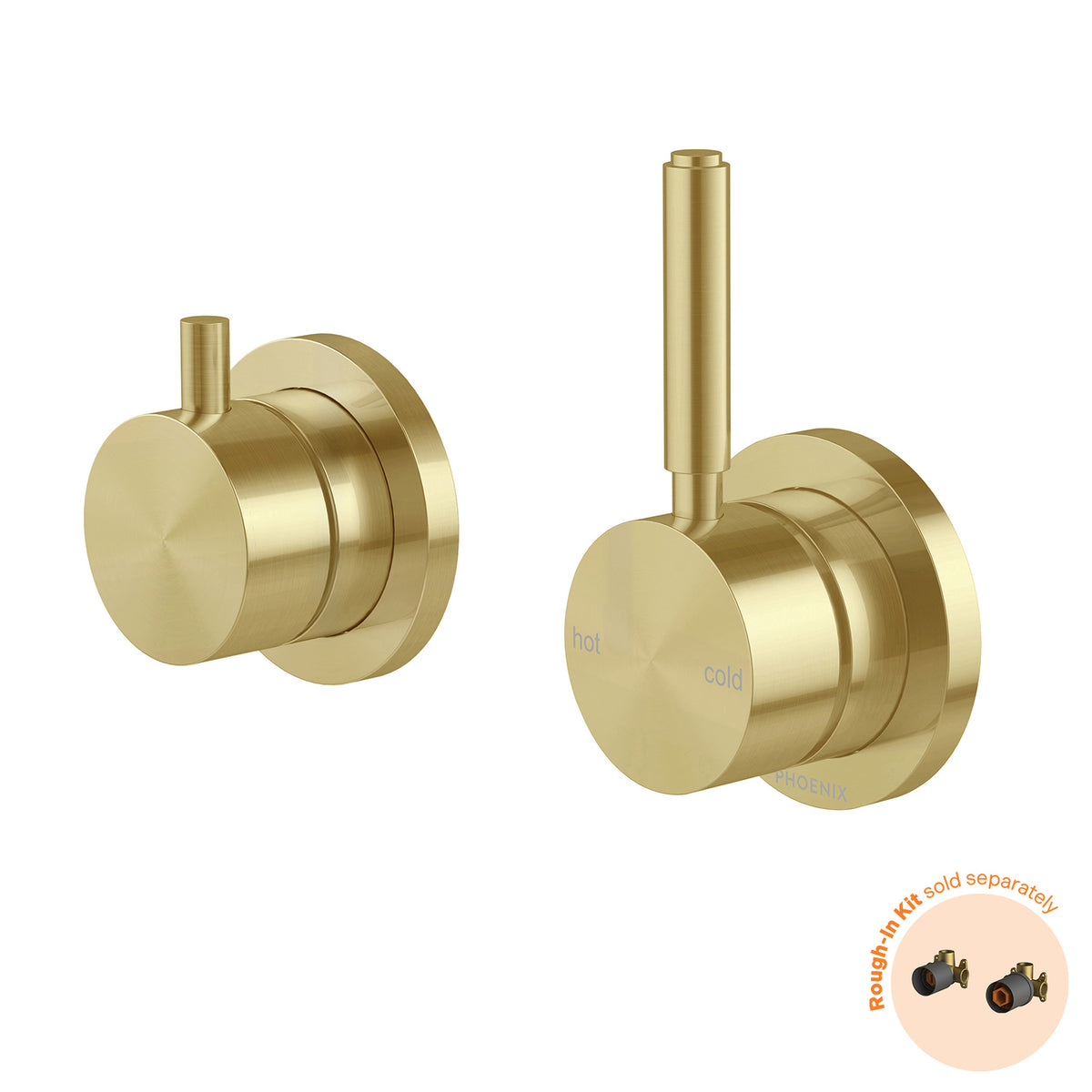 Phoenix Vivid MKII SwitchMix Shower / Bath Diverter Mixer Pin Up (Fit-Off Kit Only) - Lead Free, Brushed Gold