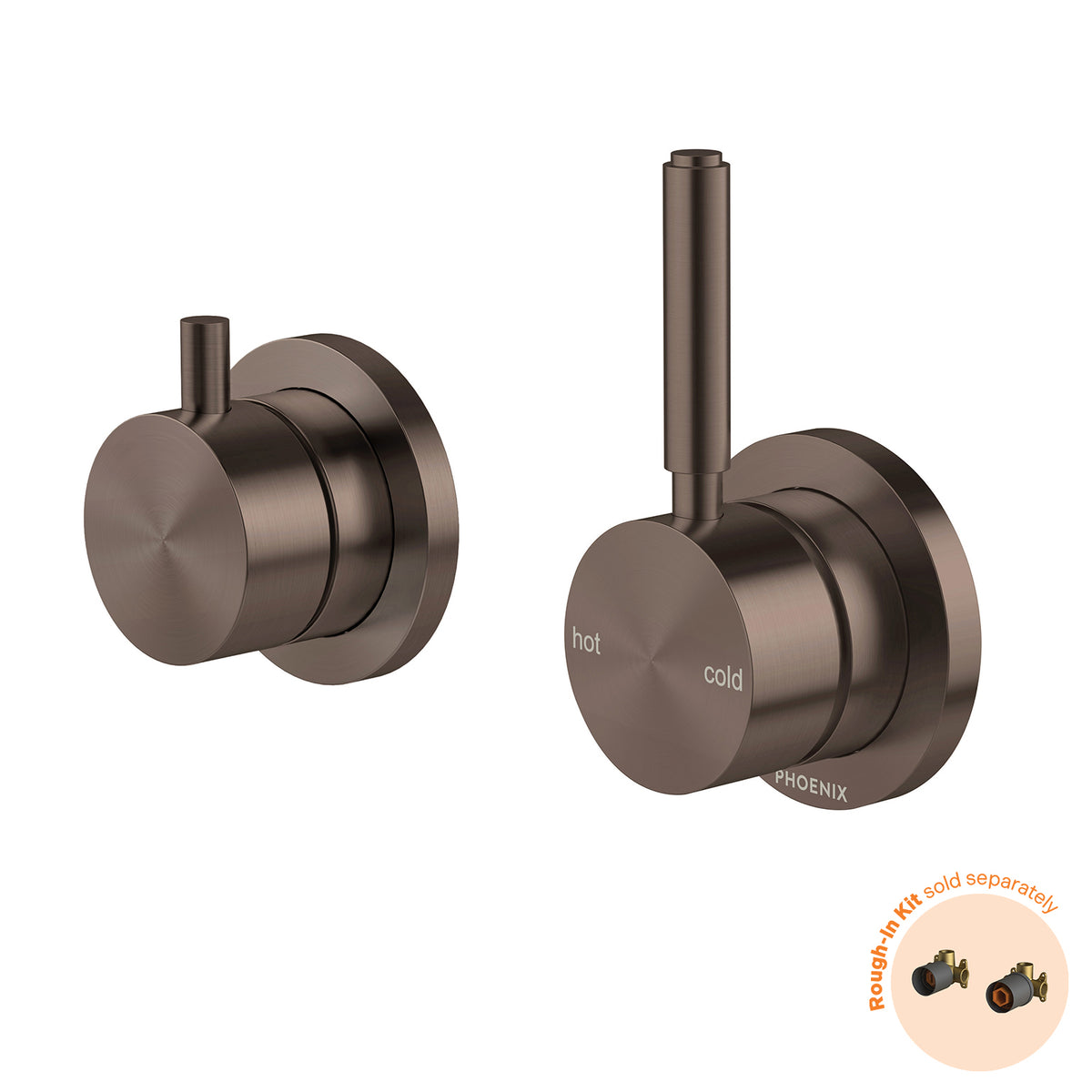 Phoenix Vivid MKII SwitchMix Shower / Bath Diverter Mixer Pin Up (Fit-Off Kit Only) - Lead Free, Brushed Bronze