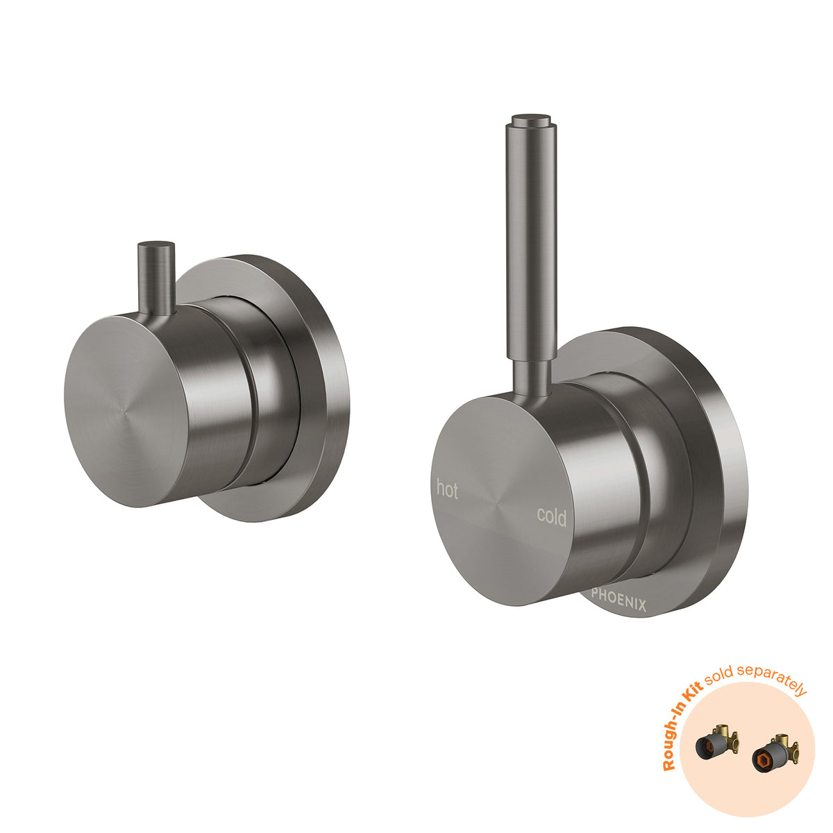 Phoenix Vivid MKII SwitchMix Shower / Bath Diverter Mixer Pin Up (Fit-Off Kit Only) - Lead Free, Brushed Carbon