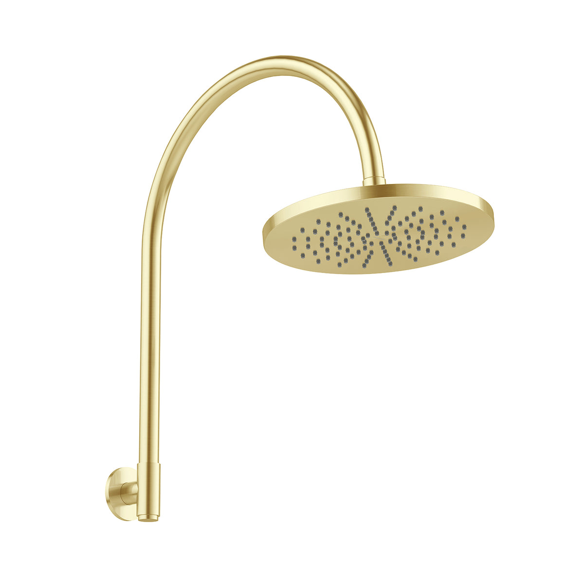 Phoenix Vivid MKII High-Rise Shower Arm and Rose 250mm, Brushed Gold