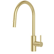 Phoenix Vivid MKII Pull Out Sink Mixer 240mm Gooseneck, Brushed Gold