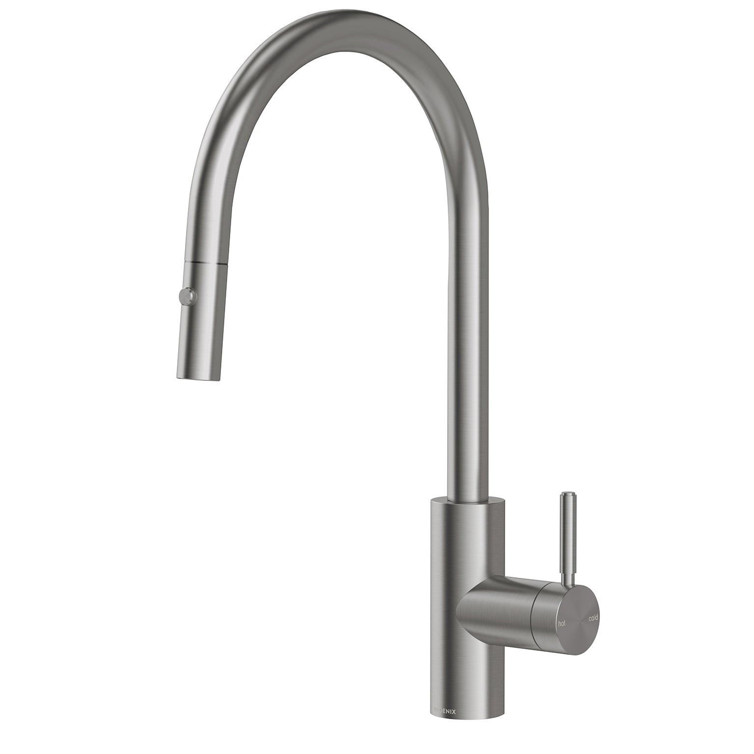 Phoenix Vivid MKII Pull Out Sink Mixer 240mm Gooseneck, Brushed Carbon