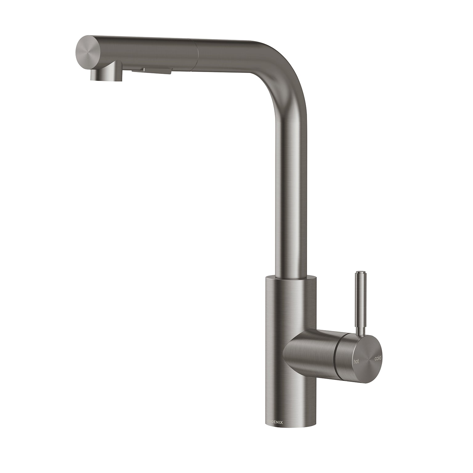 Phoenix Vivid MKII Pull Out Sink Mixer 230mm L Shaped, Brushed Carbon