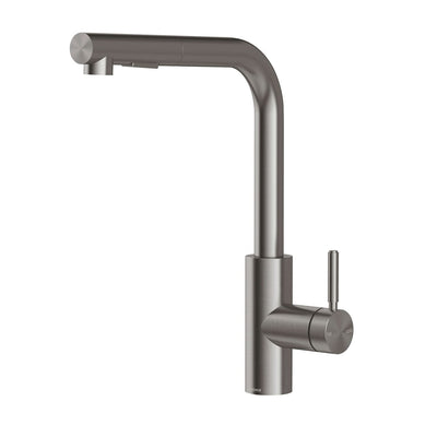 Phoenix Vivid MKII Pull Out Sink Mixer 230mm L Shaped - Lead Free, Brushed Carbon