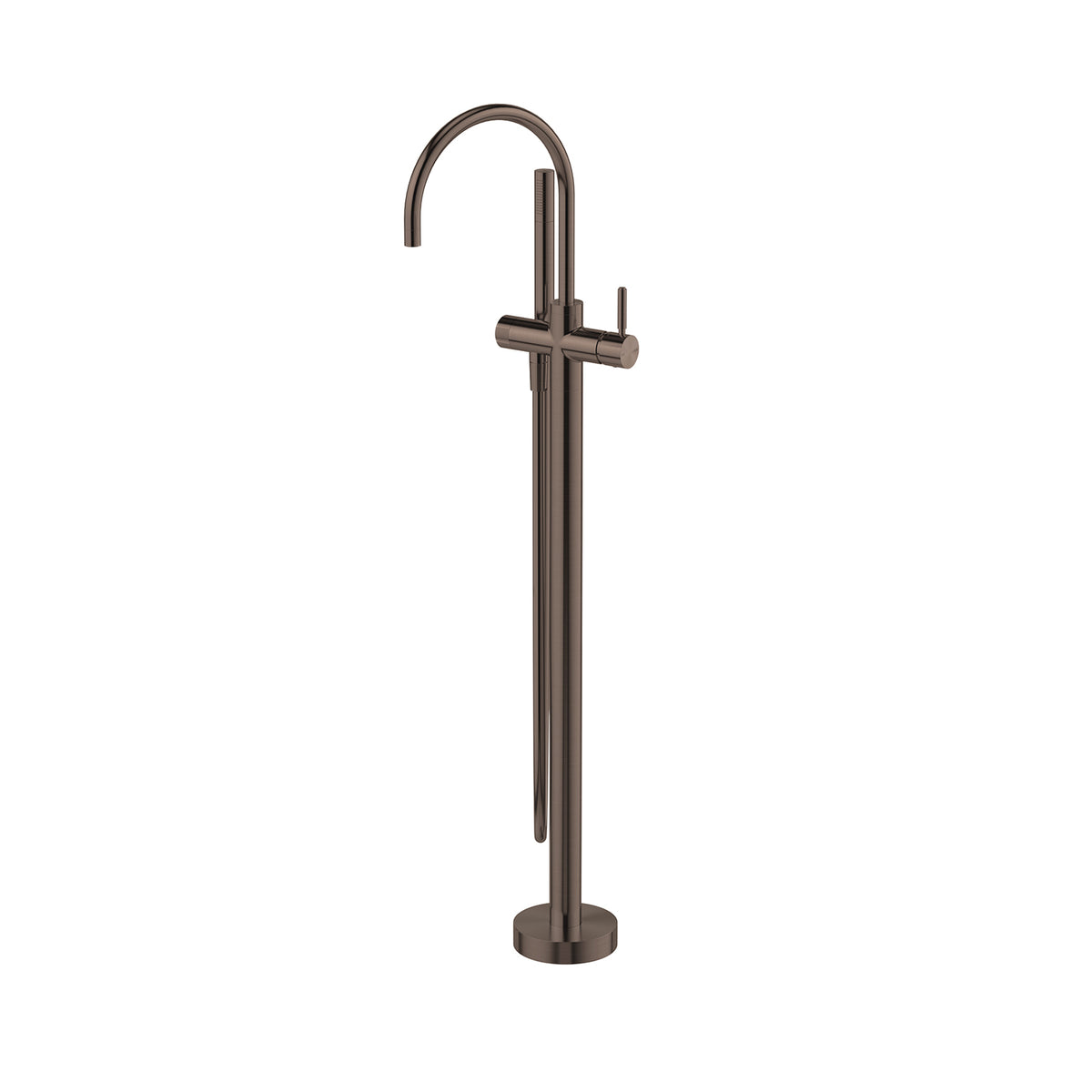 Phoenix Vivid MKII Floor Mounted Bath Mixer with Hand Shower, Brushed Bronze