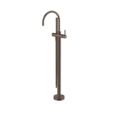 Phoenix Vivid MKII Floor Mounted Bath Mixer with Hand Shower, Brushed Bronze