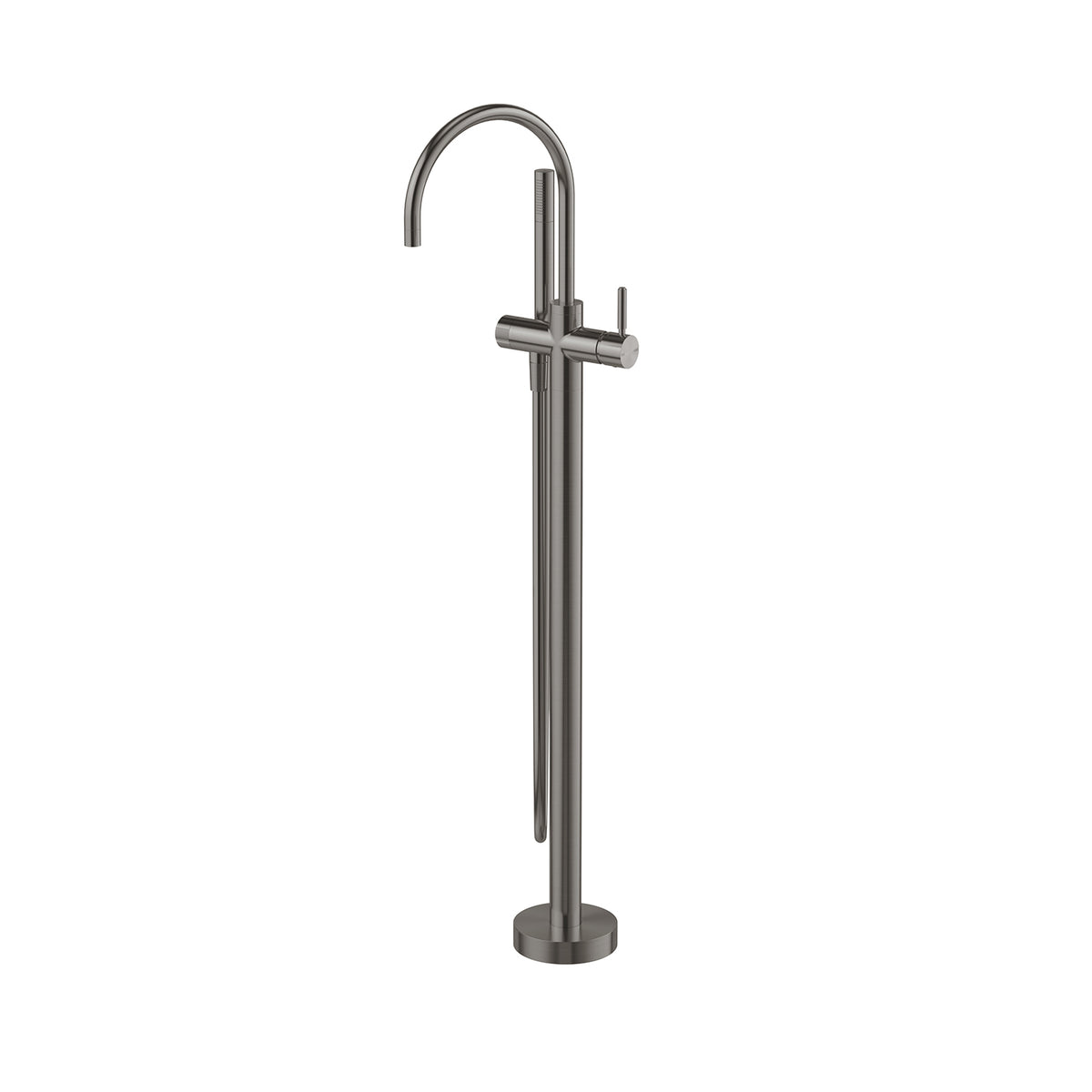 Phoenix Vivid MKII Floor Mounted Bath Mixer with Hand Shower, Brushed Carbon