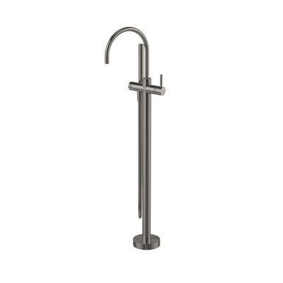 Phoenix Vivid MKII Floor Mounted Bath Mixer with Hand Shower, Brushed Carbon