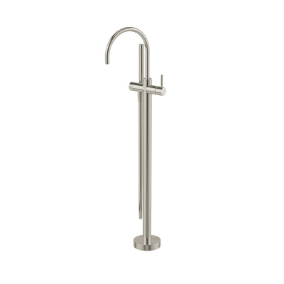 Phoenix Vivid MKII Floor Mounted Bath Mixer with Hand Shower, Brushed Nickel