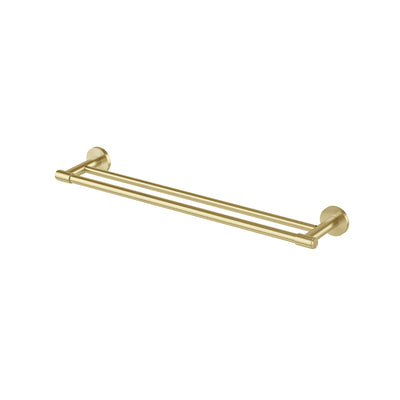 Phoenix Vivid MKII Double Towel Rail 600mm, Brushed Gold
