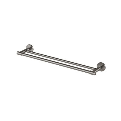 Phoenix Vivid MKII Double Towel Rail 600mm, Brushed Carbon