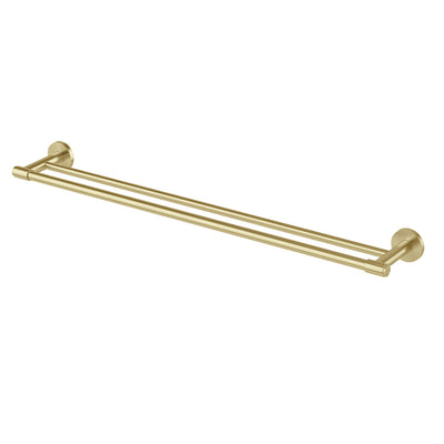 Phoenix Vivid MKII Double Towel Rail 800mm, Brushed Gold