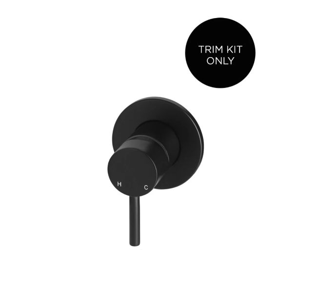 Meir Round Wall Mixer Short Pin-lever Finish Kit, Matte Black