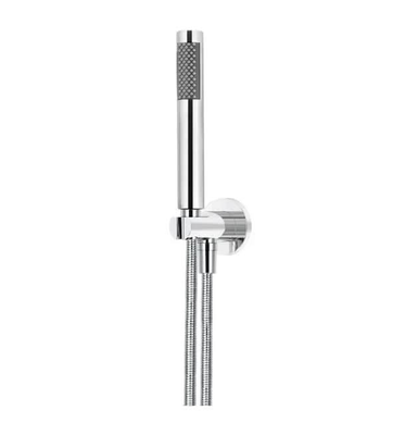 Meir Round Hand Shower on Fixed Bracket, Polished Chrome