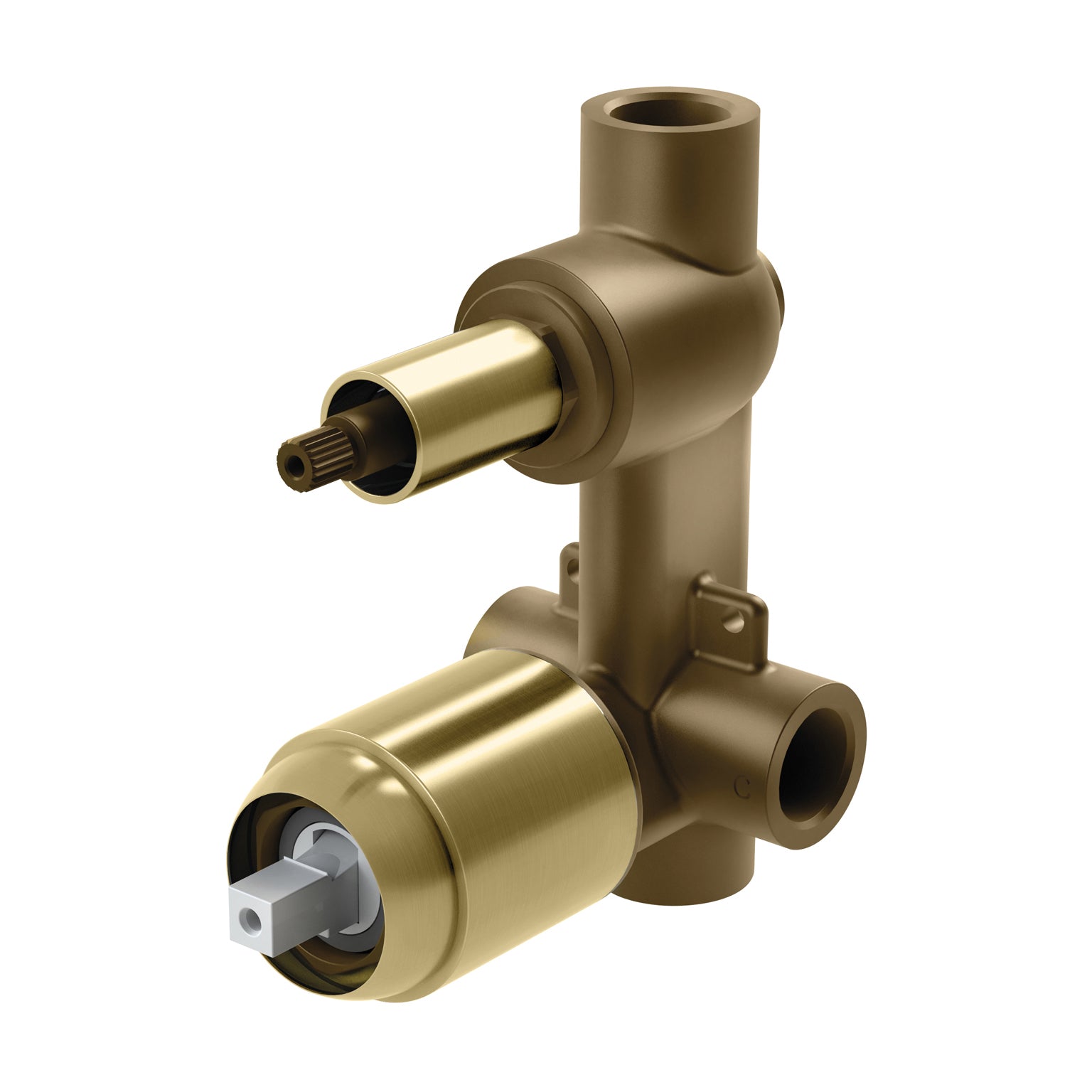 Phoenix Builders Shower / Bath Diverter Mixer Body Only, Brushed Gold