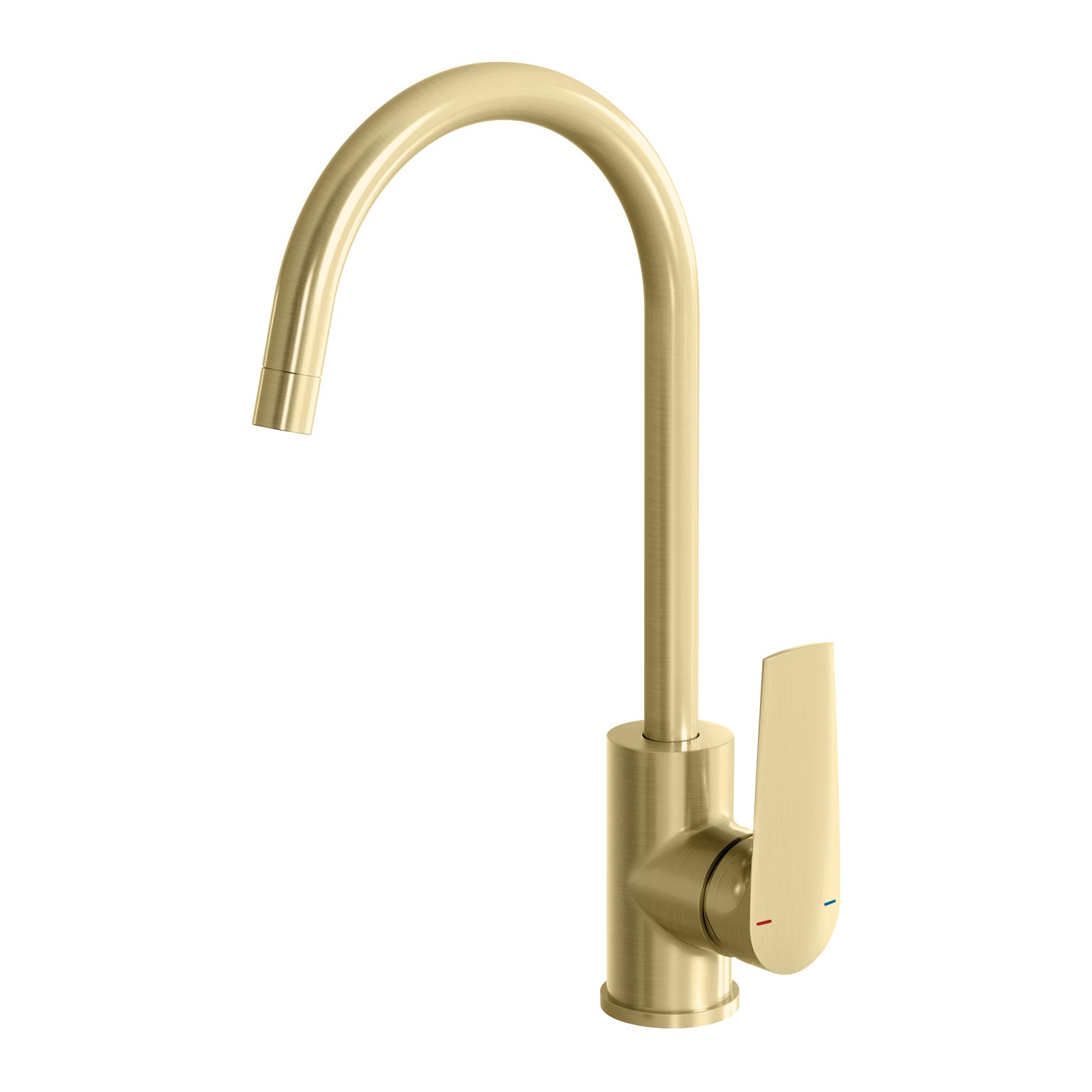 Phoenix Arlo Sink Mixer 6 Star 200mm Gooseneck, Brushed Gold
