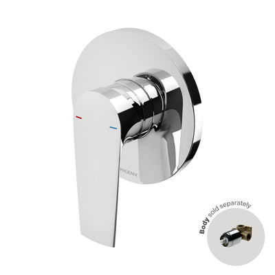 Phoenix Arlo Shower / Wall Mixer Trim Kit Only, Chrome