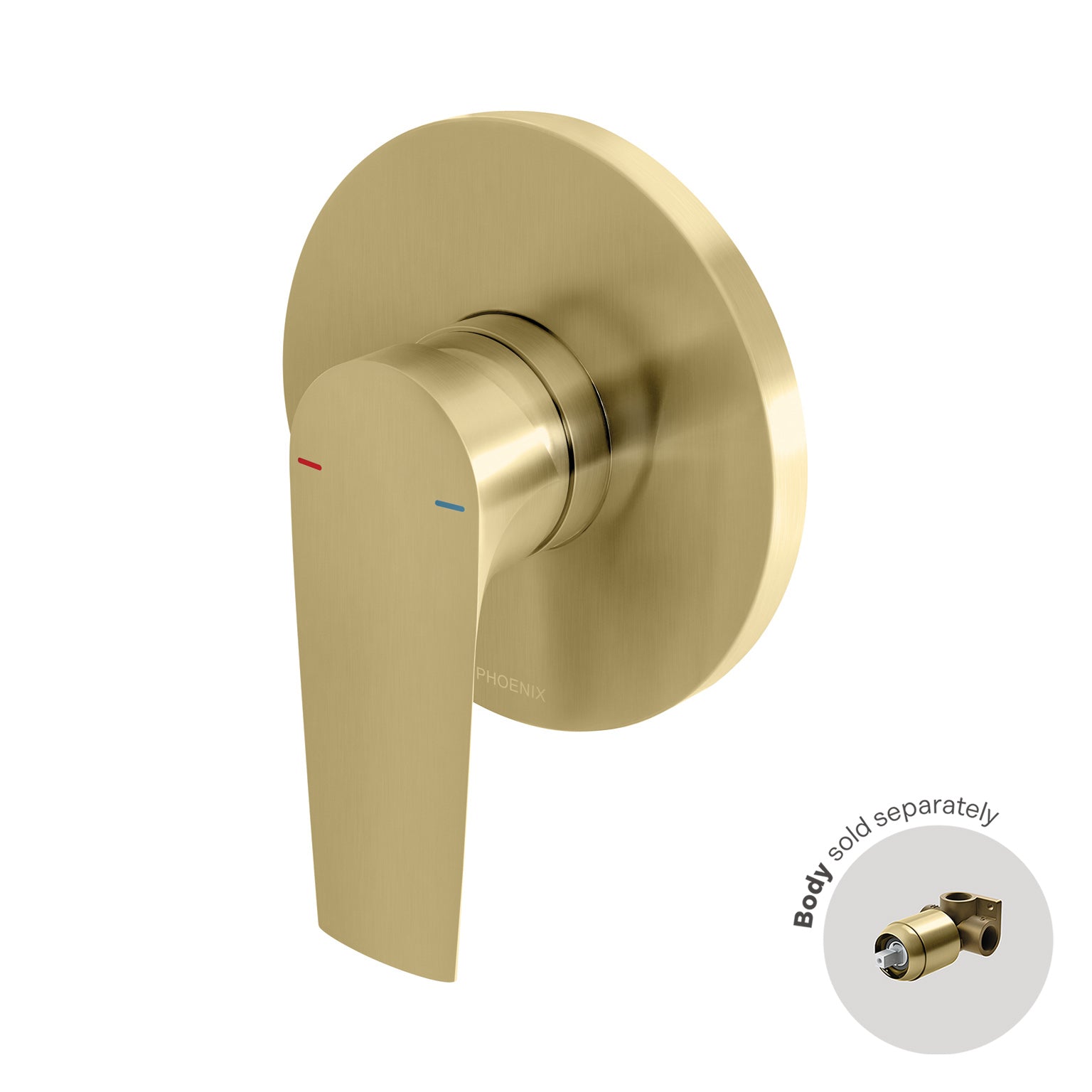 Phoenix Arlo Shower / Wall Mixer Trim Kit Only, Brushed Gold