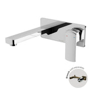 Phoenix Teva Wall Basin / Bath Mixer Set 6 Star 200mm Trim Kit Only, Chrome