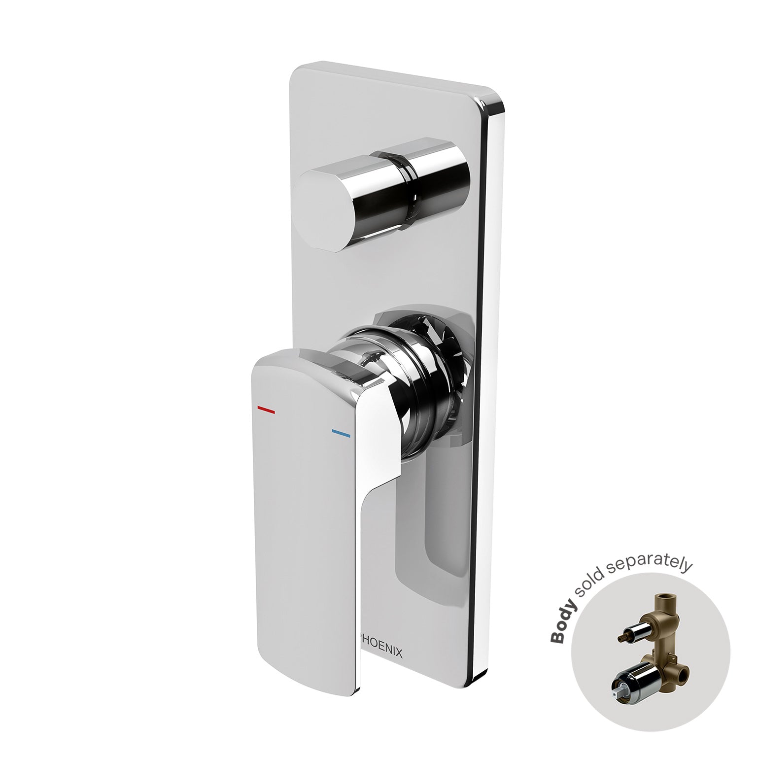 Phoenix Teva Shower / Bath Diverter Mixer Trim Kit Only, Chrome
